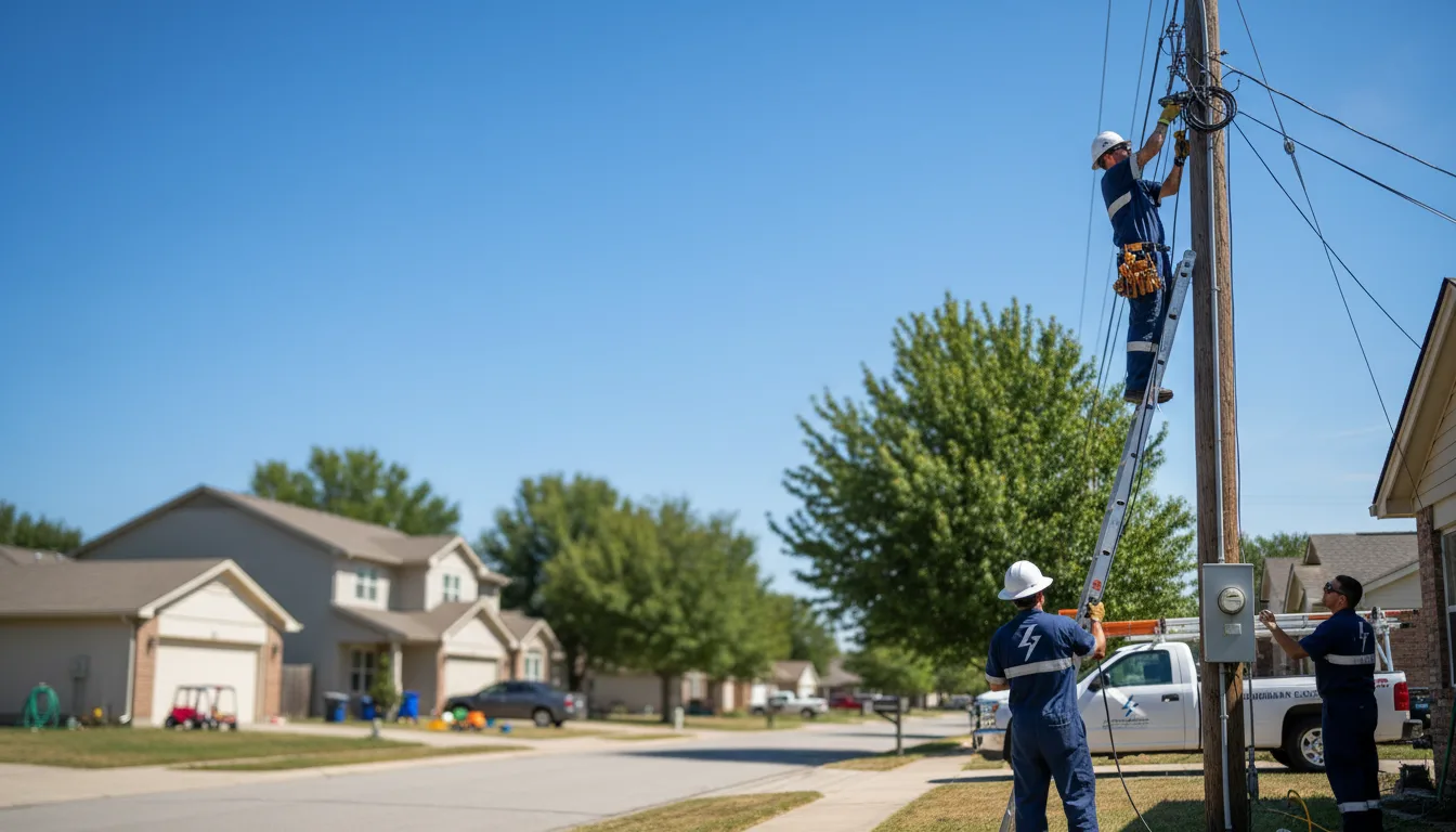 Residential electrician providing installation services in Joshua, TX